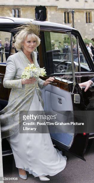 Camilla, Duchess of Cornwall, arrives by Phantom VI Rolls Royce, custom-built and presented to the Queen on her Silver Jubilee in 1977, for the...