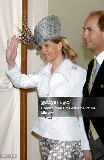 Sophie, Countess of Wessex, and Prince Edward, Earl of Wessex, attend the civil ceremony marriage of HRH Prince Charles, the Prince of Wales, and...