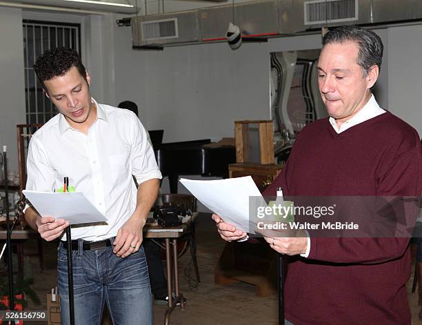 Justin Guarini & Kevin Pariseau attending the Rehearsal for the Bucks County Playhouse production of 'It's a Wonderful Life - A Live Radio Play' at...