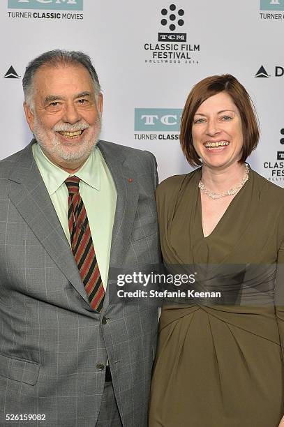 Director Francis Ford Coppola and Managing Director of TCM Classic Film Festival Genevieve McGillicuddy attend 'The Conversation' screening during...