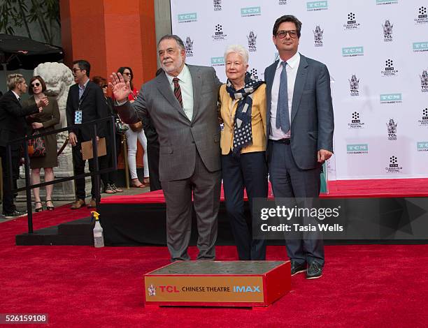 Director Francis Ford Coppola, Eleanor Coppola and director Roman Coppola attend TCM Honors Academy Award winning filmmaker Francis Ford Coppola with...