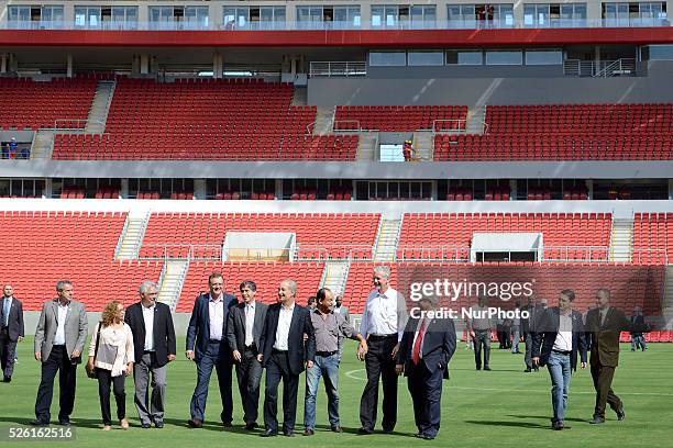 Jerome Valcke, Secretary General of FIFA, visit the Beira Rio stadium to inspect it for the Fifa world cup Brasil 2014