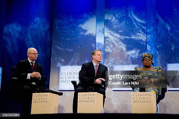 Matthew Bishop, New York Bureau Chief and American Business Editor, The Economist, Al Gore, Chairman, The Alliance for Climate Protection and Ngozi...