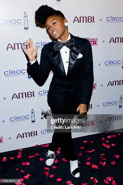 Janelle Monae attends the "2009 Fourth Annual Black Girls Rock Awards Ceremony" at the New York Times Center in New York City.