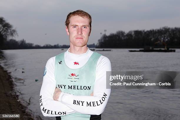 George Nash Cambridge Blue Boat President during Tideway week in preparation for the 159th University Boat Race between Oxford and Cambridge 2013,...