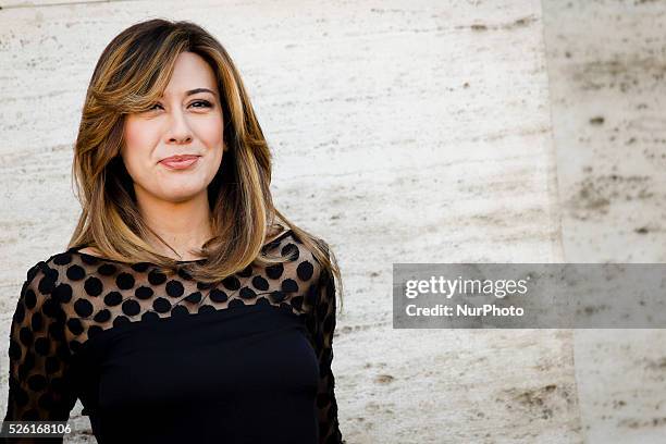Actress Virginia Raffaele attends "A Woman Friend" photocall in Rome - Cinema Moderno The Space