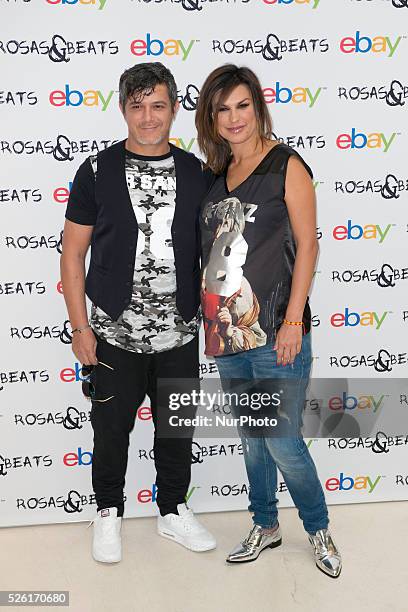 Alejandro Sanz and his wife Raquel Perera launch the new Rosas &amp; Beats collection at Espacio Como on June 16, 2014 in Madrid, Spain. Photo: Oscar...