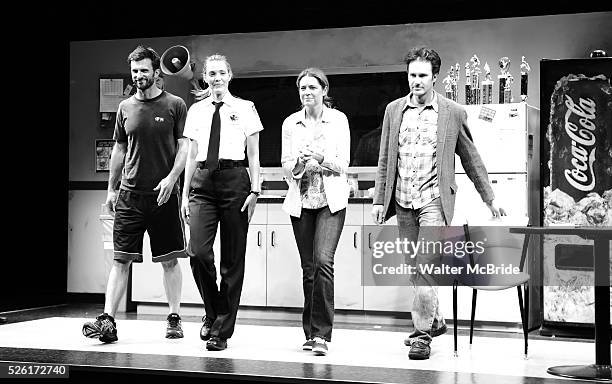 Fred Weller, Leslie Bibb, Jenna Fischer, Josh Hamilton during the Opening Night Performance Curtain Call for the MCC Theater's Production of 'Reasons...