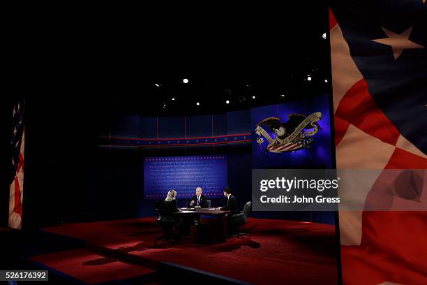 Vice President Joe Biden debates Republican vice presidential nominee Paul Ryan during the U.S. Vice presidential debate in Danville, Kentucky...