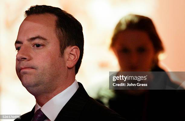 Republican National Committee Chairman Reince Priebus waits for the start of the U.S. Vice presidential debate between Republican vice presidential...