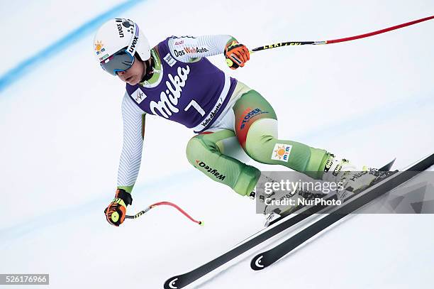 Miklos Edit -HUN-AUDI FIS SKI WORLD CUP-Prove cronometrate- La Thuile-Valle D'Aosta 8th Ladies' downhill-superG on 18th February , 2016.