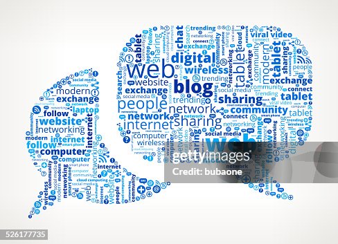 Chat Bubbles on Modern Communication and Technology Word Cloud Chat Bubbles on Modern Communication and Technology Word Cloud