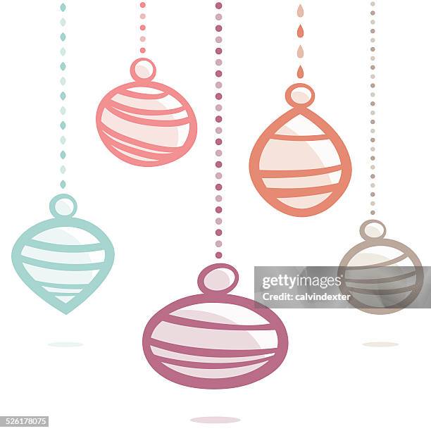 ilustraciones, imágenes clip art, dibujos animados e iconos de stock de conjunto de retro navidad y cartoonish crystal pelotas - crystal christmas tree ornaments