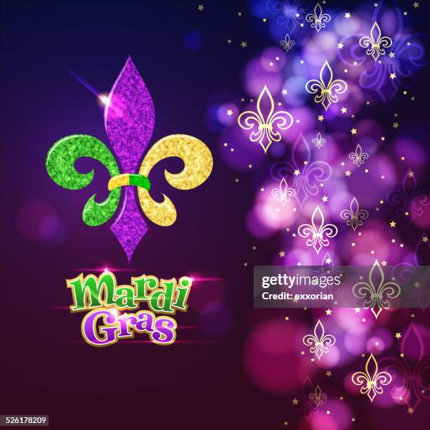 mardi gras fleur de lis background - mardi gras background stock illustrations