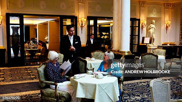 September 5, 2012 - The Savoy Hotel's Thames Foyer , located on the Strand in central London. It was the first luxury hotel in Britain, introducing...
