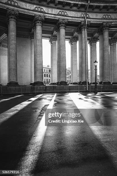 columns of kazan cathedral, saint petersburg, russia - kazan cathedral st petersburg stock pictures, royalty-free photos & images