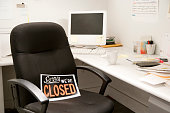 Office Desk Chair With Closed Sign