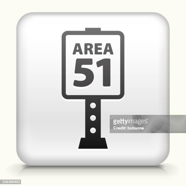 illustrations, cliparts, dessins animés et icônes de bouton carré avec panneau area 51 - area 51