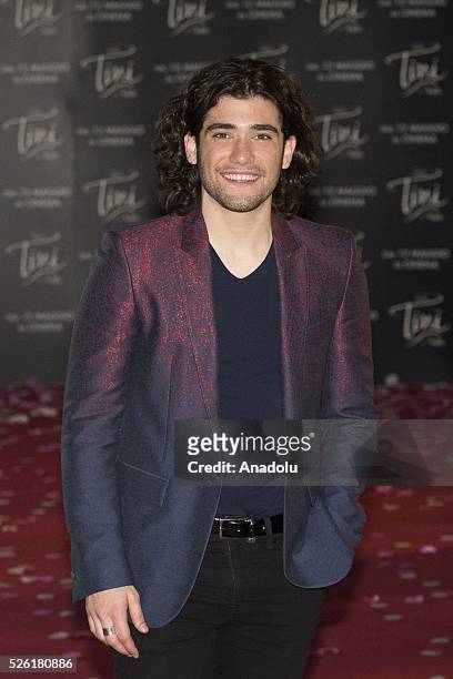 Actor Adrian Salzedo attends the premiere of Tini-La nuova vita di Violetta at Auditorium Parco della Musica on April 2016 in Rome, Italy.