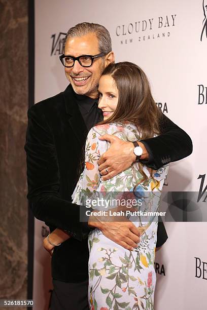 Actor Jeff Goldblum and Emilie Livingston attend "A Celebration of Journalism" Party - 2016 White House Correspondents' Association Dinner at...