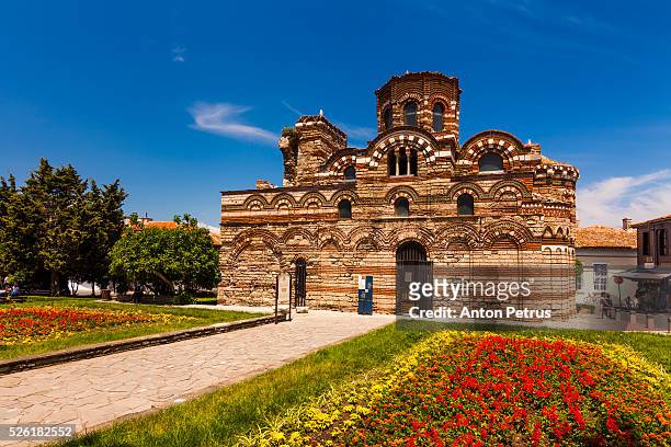 bulgaria, nessebar, pantokrator church - burgas bulgaria stock pictures, royalty-free photos & images