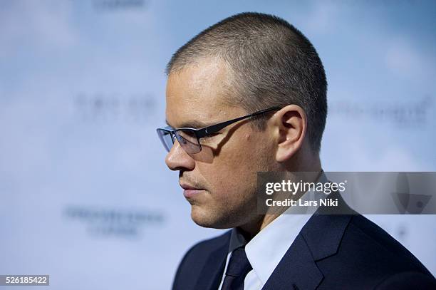 Matt Damon attends the Promised Land premiere at the AMC Lowes Lincoln Square 13 in New York City. �� LAN