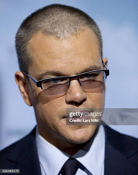 Matt Damon attends the Promised Land premiere at the AMC Lowes Lincoln Square 13 in New York City. �� LAN