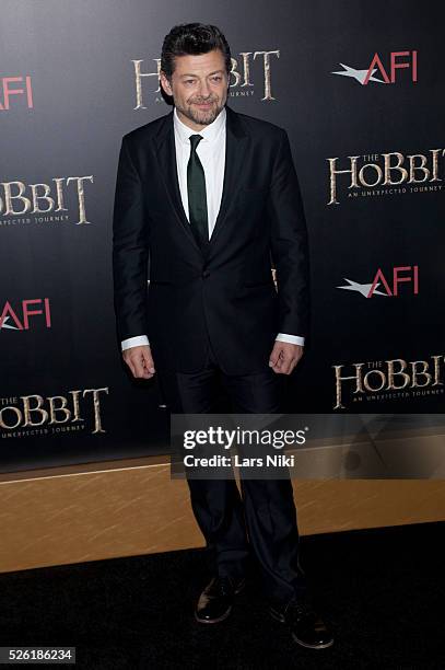 Andy Serkis attends The Hobbit: An Unexpected Journey premiere at the Ziegfeld Theater in New York City. �� LAN
