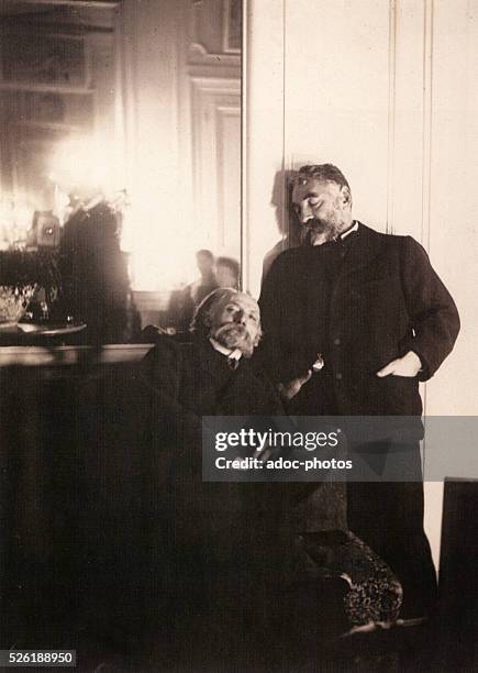 The French painter Auguste Renoir and the French poet St��phane Mallarm�� . On December 16, 1895.