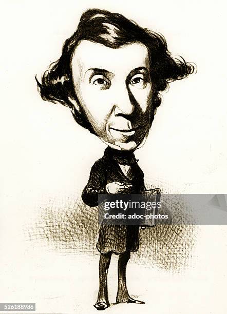 Alexis de Tocqueville , French political writer and historian. Ca. 1850.