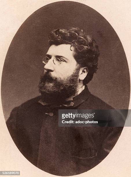 Georges Bizet , French composer born in Paris . Ca. 1870.