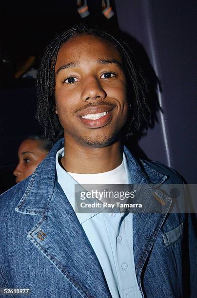 Soap Opera actor Michael B. Jordon poses for photos at Bryan "Baby AKA Birdman" Williams' album release party at Bed on April 11, 2005 in New York.