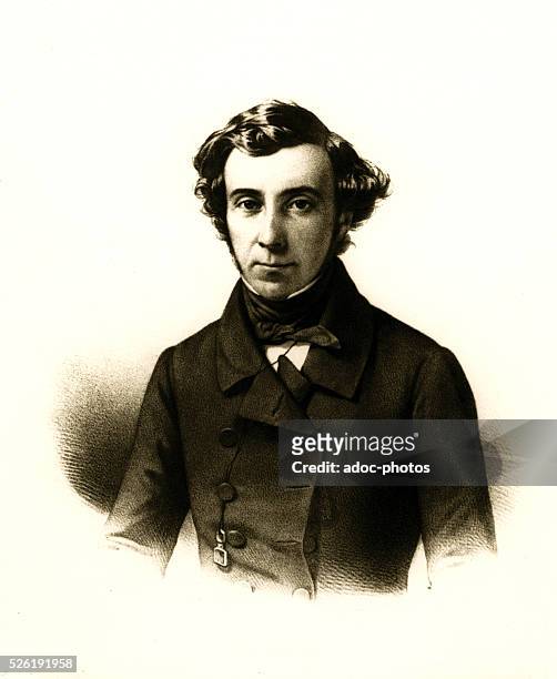 Alexis de Tocqueville , French political writer and historian. Ca. 1850.