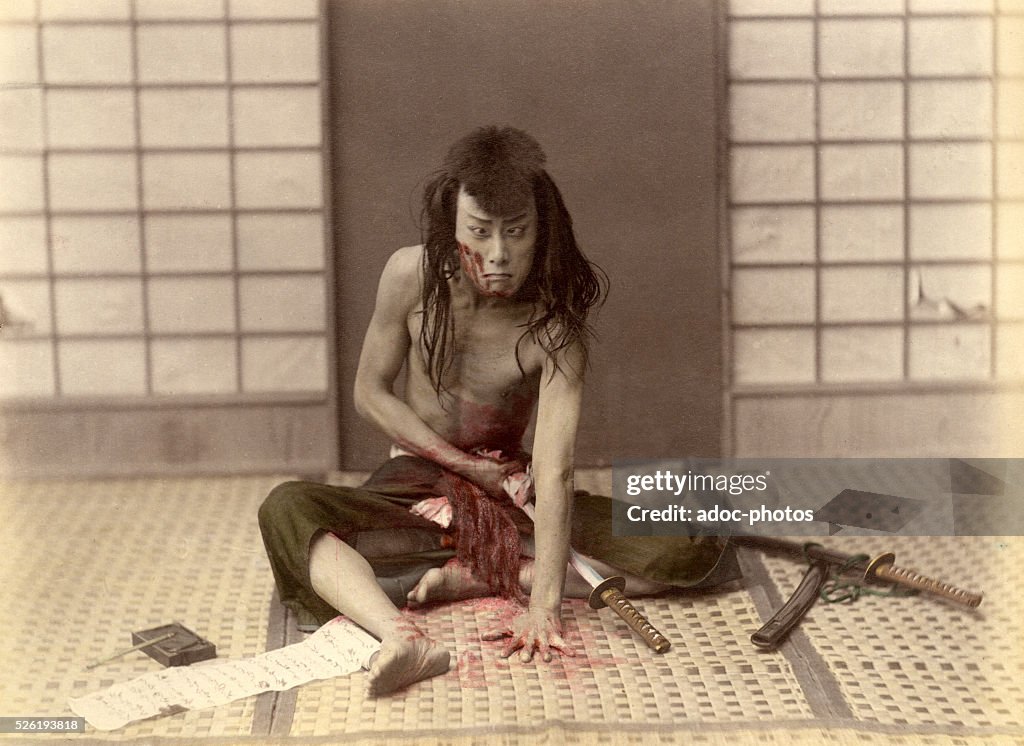 Samurai commiting seppuku