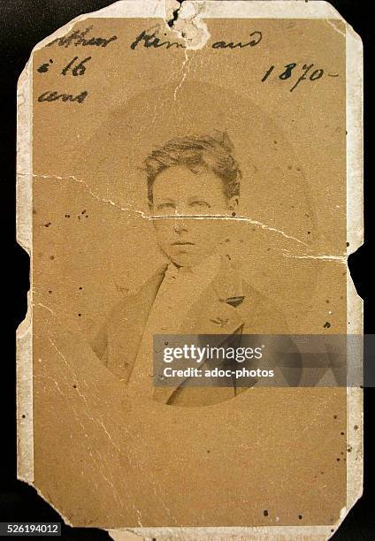 Arthur Rimbaud , French poet born in Charleville-M��zi��res . Photographed by Etienne Carjat at 16 years old. In 1870.