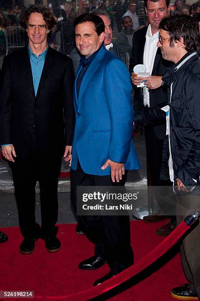 Steve Carell attends the "Dinner For Schmucks" New York premiere at the Ziegfeld Theater in New York City.