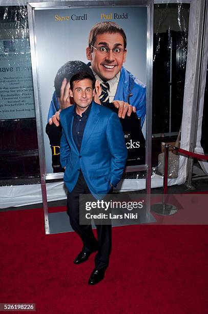 Steve Carell attends the "Dinner For Schmucks" New York premiere at the Ziegfeld Theater in New York City.