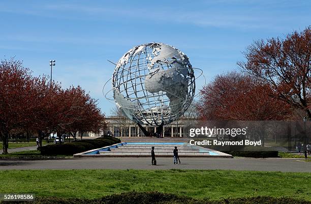 The Unisphere in Flushing Meadows - Corona Park in Queens, New York on April 16, 2016.