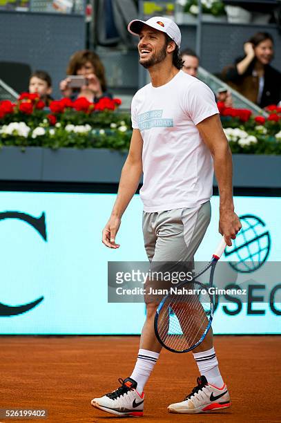 Feliciano Lopez attends Charity day tournament during Mutua Madrid Open at Caja magica on April 29, 2016 in Madrid, Spain.