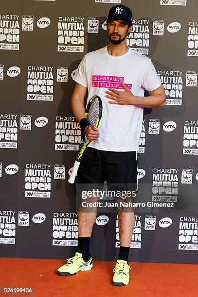 Stany Coppet attends Charity day tournament during Mutua Madrid Open at Caja magica on April 29, 2016 in Madrid, Spain.