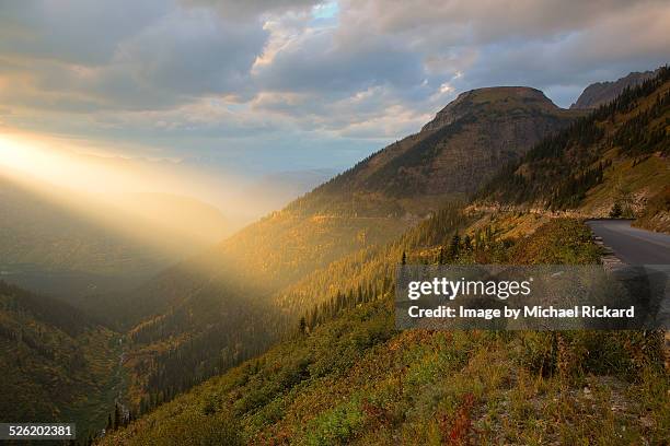 light beam - going to the sun road stock pictures, royalty-free photos & images