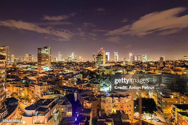 business towers on the southern part of tel-aviv. - ramat gan fotografías e imágenes de stock