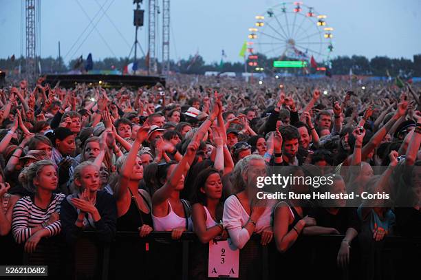 Crowd at the Roskilde Festival.