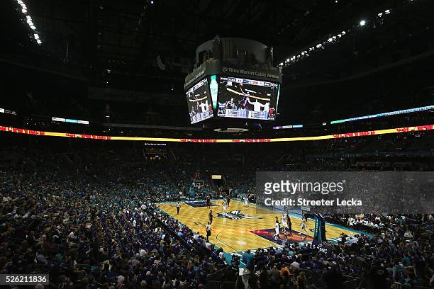 General view of the game between the Miami Heat and Charlotte Hornets during game six of the Eastern Conference Quarterfinals of the 2016 NBA...