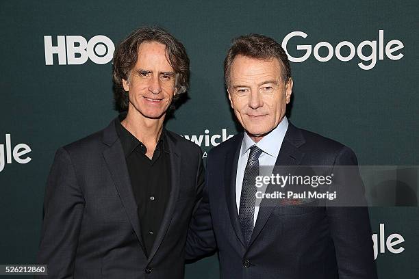 Director Jay Roach and actor Bryan Cranston attend the Google/HBO celebration of "All The Way" during White House Correspondents' weekend at the...