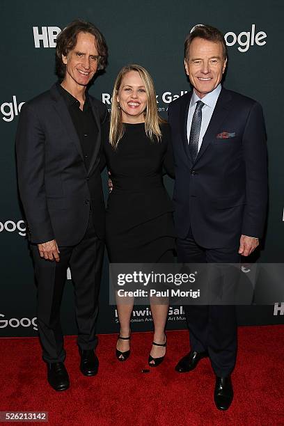 Director Jay Roach, HBO Films Vice President Tara Grace, and actor Bryan Cranston attend the Google/HBO celebration of "All The Way" during White...