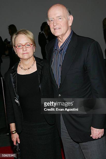 Actor Peter Boyle and wife Lorraine arrive at "A Work In Progress: An Evening With Marc Forster" at The Museum of Modern Art on April 12, 2005 in New...