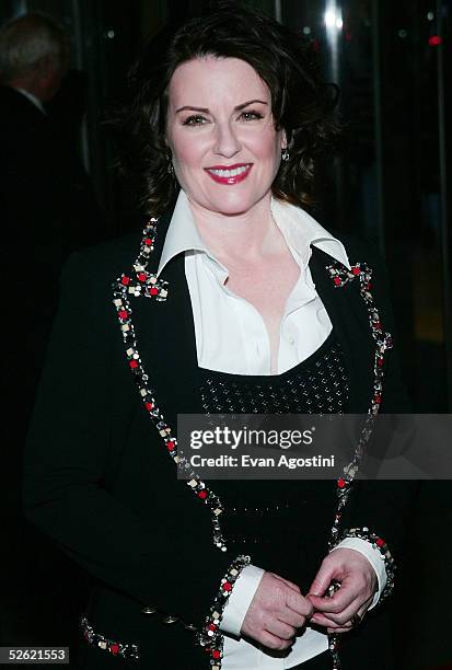 Actress Megan Mullally arrives at "A Work In Progress: An Evening With Marc Forster" at The Museum of Modern Art on April 12, 2005 in New York City.