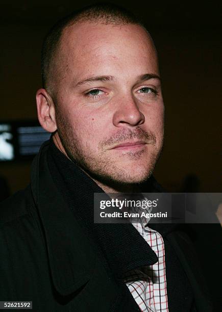 Actor Peter Sarsgaard arrives at "A Work In Progress: An Evening With Marc Forster" at the Museum of Modern Art on April 12, 2005 in New York City.