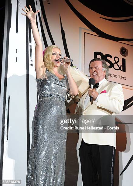 Katherine Jenkins and Terry Wogan at Proms in the Park, in Hyde Park.